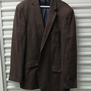 Bachrach Dark Brown Textured Men's Blazer